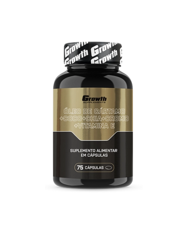 Óleo de Cártamo + Coco + Chia + Cromo + Vit. E (75 caps)