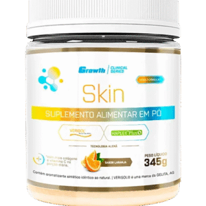 GROWTH SKIN 345G (COLÁGENO TIPO 1 + COLÁGENO VERISOL&REG; + ÁCIDO HIALURÔNICO + VITAMINA C) - GROWTH SUPPLEMENTS